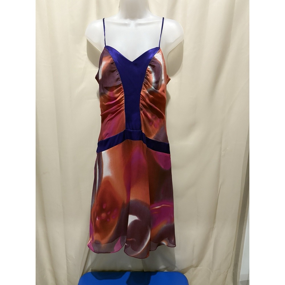 Vintage Mica Dress Size 8 Multicolor Made in USA Y2K Artsy